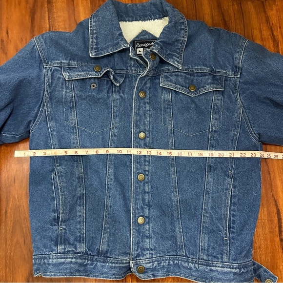 Renegade Denim Vintage Jacket Sherpa Lined Size Large - Picture 6 of 8
